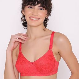 INKURV Floral Lace Full Coverage Non Padded Everyday Bra With All Day Comfort-6