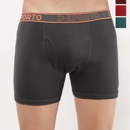 Sporto by Macho Pack Of 4 Mid Rise Short Trunks-picture-11