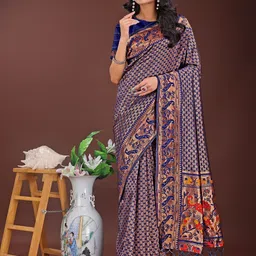 LeeliPeeri Designer Women Ethnic Motifs Zari Silk Saree-image-84