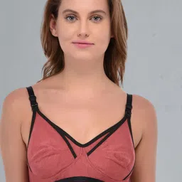 Fabme Colourblocked Full Coverage Seamed Cotton Maternity Bra-picture-47