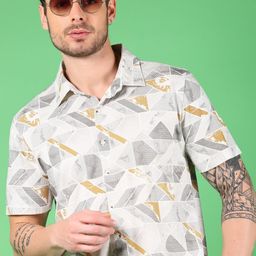 V-Mart Men Abstract Printed Spread Collar Cotton Casual Shirt-image-128