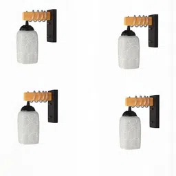 SOMIL White Glass Cylinder Printed Wall Lamps-image-93