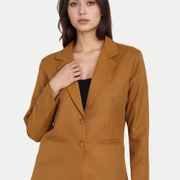 BAESD Notched Lapel Long Sleeve Single Breasted Blazer-picture-46