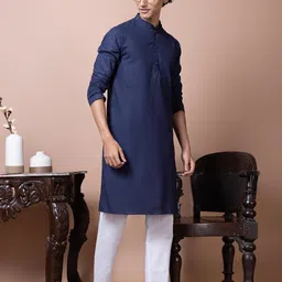 PulseIQ Men Cotton Straight Kurtas-image-14
