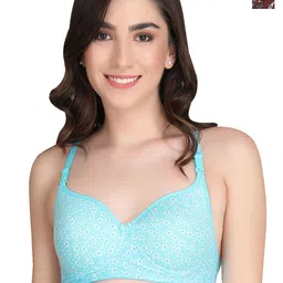 Liigne Pack Of 2 Floral Printed Full Coverage Lightly Padded 360 Degree Support Cotton Bra-5