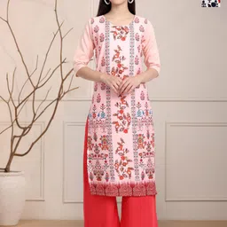Moda Rapido Women Ethnic Motifs Printed Floral Crepe Kurta-picture-54