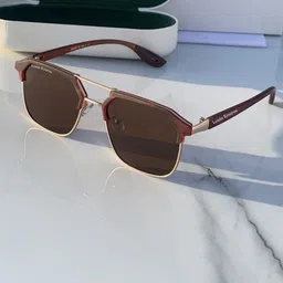 LOUIS KOUROS Unisex Square Sunglasses with Polarised and UV Protected Lens-37