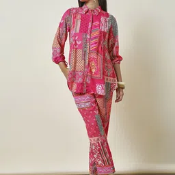 Soch Printed Shirt & Trousers Co-Ords-image-76