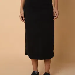 SHOWOFF Straight Midi Skirt With Belt-image-59
