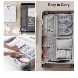 deodap Multicolors 10 Pcs Portable Folding Clothes Hanger image 3