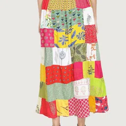 Cloth Bites Abstract Printed Flared Maxi Skirt image 3