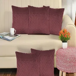 Myntra Elegant Homes Coral 5 Pieces Geometric Printed Square Cushion Covers-picture-42