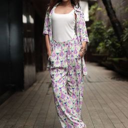 Svamsa Printed Shirt Collar Shirt With Trousers Co-Ords Set-picture-21