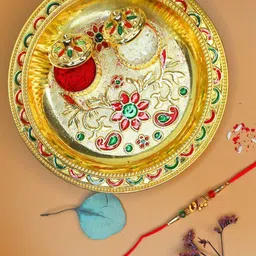 Anouk Elephant Rakhi With Quirky Card Roli & Pooja Thali-13