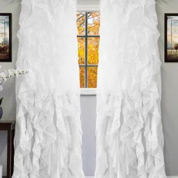 Dekor World Multicoloured Set of 2 Sheer Door Curtain-39