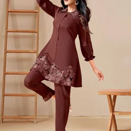 AUTUMN LANE Embroidered Tunic With Trousers Co-Ords-picture-37