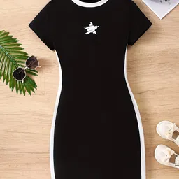 White World Girls Round Neck Bodycon Dress-picture-45