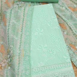 Soch Women Floral Embroidered Sequinned Unstitched Dress Material with Dupatta-image-39