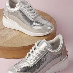 VENDOZ Women Round Toe Lace-Ups Sneakers-picture-8