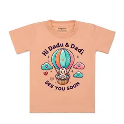 arvesa Hi Dadu & Dadi See You Soon Printed Kids Tshirt-picture-35