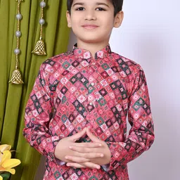 NFC CREATION Boys Embroidered Regular Thread Work Kurta with Patiala image 3