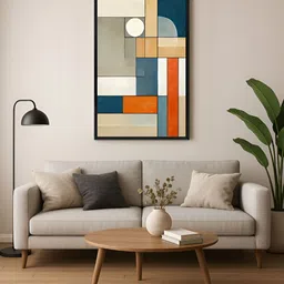 999Store Blue & Beige Abstract Canvas Wall Art-image-20