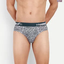 LOGGERHEAD Pack Of 2 Printed Cotton Hipster Briefs LHPB006-Navy-Wine-image-11