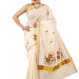 Rst R Selvamani Tex Woven Design Zari Pure Cotton Ready to Wear Kasavu Saree-48