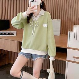 StyleCast x Revolte Women Colourblocked Shirt Collar Sweatshirt-picture-44