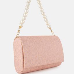 gaura pakhi Embellished Canvas Foldover Clutch image 3