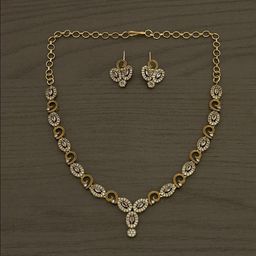 Rangrozo Jewellery Gold-Plated Stone Studded Traditional Jewellery Set-36