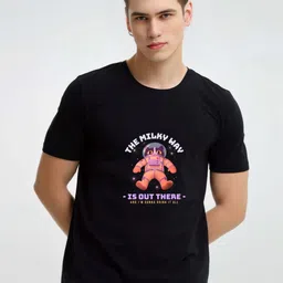Enciger Men Printed Applique T-shirt-image-57