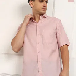 BROWN BROTHERS Men Pack of 2 Solid Spread Collar Casual Shirts-picture-28