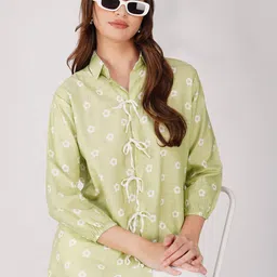 Bindigasm Printed Shirt With Trouser Co-Ords-image-58