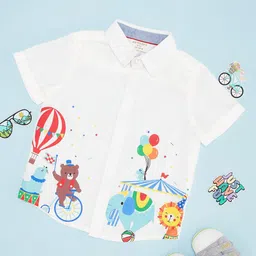 Pantaloons Baby Boys Opaque Printed Casual Shirt-19