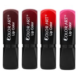 Color Art Set Of 4 Long-Lasting Lipstick - 4 g Each- Dark Maroon, Light Maroon, Bright Red-image-99