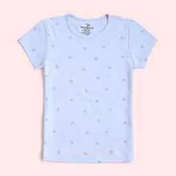 TWIN BIRDS Girls Printed Cotton Round Neck T-shirt with Shorts Clothing Set-image-8