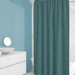 ArtzFolio Green Printed Waterproof Shower Curtain-9