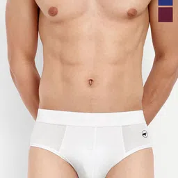 LOGGERHEAD Pack Of 3 Mid Rise Briefs - LHMB002-E.Blue-Maroon-White-E.Blue-Maroon-White-image-28