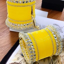 Beauty Trends Set Of 64 Gold-Plated Kundan-Studded Latkan Chudas Bangles-55