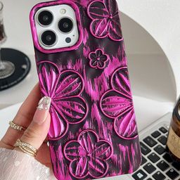 Luxury Kase Floral Printed iPhone 13 Pro Back Case Mobile Accessories-image-54