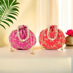Kuber Industries Unisex Embroidered Potli Clutch-picture-3