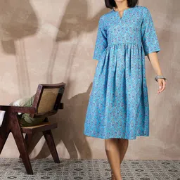 all about you Women's Floral Print Fit & Flare Midi Dress-image-47