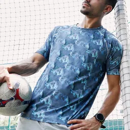 Campus Sutra Abstract Printed Extended Sleeves Acrylic T-shirt-image-78