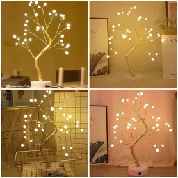 bella faccia Bonsai Tree Light Lamp for Home Decoration Items |Battery Powered | USB Adapter Table Lamp image 3