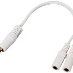 DOMO White AS235W 3.5 mm Audio Splitter Adapter is a Wire Type 2 movable connectors Phone Converter-28