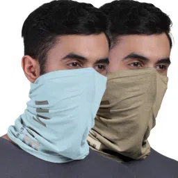 Unisex Printed Bamboo Bandana Anti Microbial Multipurpose Headband Cloth Face Mask for Dust and Sun Protection (Pack of 2) Men Printed Bandana-14