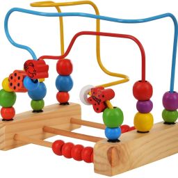 Wooden Beads Maze (30 Pieces) Puzzle Game Roller Coaster Toddler Large Abacus-image-16