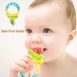 chicbunny 1pc BPA-Free Silicone Food Nibbler for Fruit and Veggie with Rattle Handle Feeder image 3