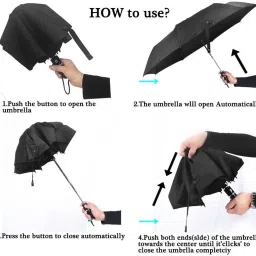 jeel enterpriese Automatic Open and Close Function with Sun & UV Rays Protection Umbrella Umbrella image 3
